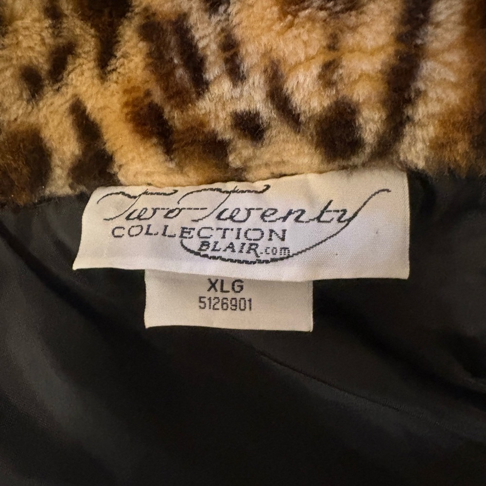 Vintage Leopard Print Faux Fur Vest - Picture 2 of 4